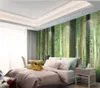 wallpaper wood paneling Nordic hand-painted oil painting woods forest TV background wall painting