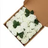 2019 Sales!!! Wholesales Free shipping 25pcs PE Foam Rose Flower Ivory White