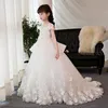 Les filles de Noël robe robes en dentelle Princesse bling bling Paillettes robes de scène costume cape