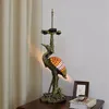 Europeisk stil retro kran kreativ bar bordslampa tiffany färgat glas vardagsrum matsal hotellkonst dragonfly dekorativa lampor tf087