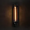 Loft American Vintage Industrial smidesjärnvägg SCONCE LED Black Retro Bar Cafe Aisle Wall Lights270s