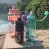 1000 мл бутылки воды с широким утечкой рот Утечка BPA Бесплатная спортивная бутылка воды пластиковых бутылок с водой бутылка для спортивных путешествий на открытом воздухе