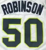 Academia Naval da NCAA David #50 Jerseys de basquete Robinson Navy USNA College Blue Branco David Robinson Camisa de Jersey Stitched