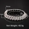 Hip Hop Tennis Miami Curb Cupan Link Chain Bracelets يمكن أن تفتح Men Men Bling CZ Rapper