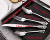 고급 레트로 Flatware 세트 실버 골드 스테인레스 스틸 칼 붙이 세트 나이프 포크 스푼 스쿠프 4pcs 식기 세트 식기 세트 DBC BH3088