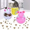 Pet Dog Fun Bowl Feeder Cat Feeding Toys Pets Tumbler Leakage Food Ball Pet Training träning Fun Bowl Cat Tumbler Feeder 2 Colors3055