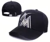 Nieuwe 2020 één stuk Men039s honkbalhoeden voor Marlins Team geborduurde letter Logo Baseball Caps Brands Flat Sport Verstelbaar HA2576236