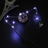 Luminous wieniec Tiara Nowy Kot Uszy Migający Hairband Head Buckle Girl Tiara Cute Włosów Akcesoria Factory Outlet