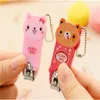 Cartoon Baby Nail Clipper Cute Children's Nails Care Cutlery Scissors Animal Infant Nail Clippers met Key Chain M2044