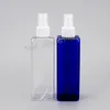 30 pcs 250ml névoa de pulverizador de névoa de névoa de maquiagem líquido atomizador de perfume para garrafa plástico vazio garrafas cosméticos quadrados perfume frasco de reabastecimento de perfume