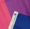 100 pcs coloré Polyester 90*150 cm 3x5 fts LGBT fierté arc-en-ciel bi drapeau bisexuel pour la décoration SN317