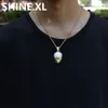 Nouveau collier pendentif Ninja Naruto glacé en pierre CZ en laiton plaqué deux tons collier à breloques pour hommes femmes bijoux de fête Bling