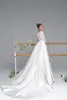 Eva Lendel 2020 Split robes de mariée abiti da sposa dentelle Appliqued perles robe de mariée une ligne col en V pays à manches longues mariage Dr298m