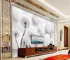 3d обои гостиная продвижение современный минималистский мода цветочный 3D телевизор фон стены HD улучшенный интерьер украшения стены p