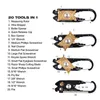 Roestvrijstalen Outdoor Portable Utility Tools Pocket 20 in 1 Multifunctionele Moersleutel Schroevendraaier Opener EDC Survival Sleutelhanger Tool DH1308