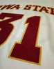 Niestandardowe mężczyźni młodzieżowe kobiety # 31 Georges Niang Iowa State Basketball Jersey Rozmiar S-4XL lub niestandardowa nazwa lub numer Jersey