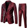 Ny design Slim Fit Style Men passar Business and Casual Man Suit Purple Maroon and Black 3 Colors TZ02 1616210H