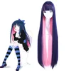 Panty & Stocking with Garterbelt Pink Blue Long Straight Hair Anime Cosplay Wigs