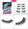 4 Pairs 3D Mink Hair False Eyelashes Thick Crisscross Eye Lashes Wispy Natural Volume Extension Tools Makeup Tools