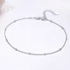 Bracelet de cheville en argent Sterling 925, perles fines et pures, pour femmes et filles, ami, bijoux de pied, Bracelet de jambe, pieds nus