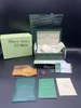 Green Watch Box Gift Case For Watches Booklet Card Tags And Papers In English Swiss Top Watches Boxes orologio di lusso6628382