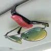 Okulary samochodowe Klipsy karciane Auto Pojazd Przenośne Eyeglasses Uchwyt Akcesoria - Czerwony