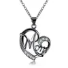 Mode 7 stijl hart met zirkoon moeder liefde charme ketting liefde familie sieraden moeder hanger woord geschenken groothandel nieuw aangekomen