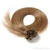 Europese Russische u Tip Pre Bonded Hair Extensions 0.8G / Strand 200s 1b # 613 # Kleur 18 tot 26 inch Keratin Lijm Straight Oekraïne Menselijk Haar