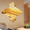 Muro 12pcs 3D Espelho Hexagon removível adesivo Decal Home Decor Art DIY Hot Sale