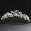 Newest Beautiful Flower Rhinestone Alloy Tiaras and Crowns Wedding Hair Accessories Bridal Headpiece for Women JCI0752561053