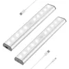 LED sous la lampe de capteur de mouvement Pir Pir Light 10 LEDS Éclairage pour la garde-robe Close de placard Kitchen Night Light4055106