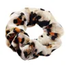 12st stora djur leopard hår scrunchie set för kvinnor satin sammet elastiskt hårrep hästsvanshållare vinter hårband hår AC6504224