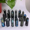 natural labradorite stone wand blue moon Stone crystal point crystal wand rock healing crystal gift polished crafts for 5419059