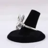 خمر S925 Sterling Silver Ring Forest Series Forest Rabbit Head Tide Tide Men and Women's Rings