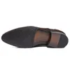 Negro Marrón Rojo Negocios Zapatos de cuero casuales Hombres Punta estrecha Ropa formal Archivo Oxfords Buena calidad con caja