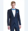 Popüler Bir Düğme Groomsmen Şal Yaka Damat Smokin Groomsmen İyi Adam Suit Erkek Düğün Takım Elbise Damat (Ceket + Pantolon + Kravat) B203