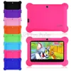 Kids carton Soft Silicone Silicon Case Protective Cover Rubber with handle For 7 inch Q88 A33 kid Tablet pc 50pcs