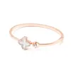 Bracelet d'or rose exquis Bracelet de l'herbe chanceux Bracelet d'anniversaire de lune de miel Bracelet de trèfle sauvage
