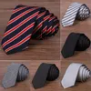 Men Business Tie Solid Stripe Satin Plain Neckties arrow jacquard striped ties Neck Ties for men Fashion 210041