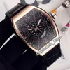 New Saratoge Big Date Vanguard Rose Gold Case V 45 SC DT ICON I LCK Black Dial Automatic Mens Watch Leather/Rubber Sport Watches Hello_Watch