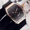 Nowy Saratoge Duża Data Vanguard Rose Gold Case V 45 SC DT Icon I LCK Black Dial Automatyczny Zegarek Mens Skórzany / Gumowy Zegarki Sport Hello_Watch