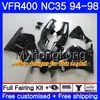 Für HONDA RVF400R VFR400 NC35 V4 VFR400R 94 95 96 97 98 270HM.11 RVF Blau silbrig hell VFR 400 R VFR 400R 1994 1995 1996 1997 1998 Verkleidung