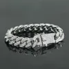 Mens Luxury Iced Out Fashion Bracelets Haute Qualité Or Cubain Lien Chaîne Miami Bracelet Hip Hop Bijoux