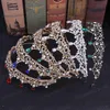 Vintage vattendroppe form rhineston krona kristall tiaras headpiece pageant kvinnor diadem hår smycken bröllop hår accessoiries
