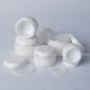 Barattolo cosmetico in PP bianco Barattolo di plastica per crema viso per le mani 15g 30g 50g Contenitore di plastica per campioni cosmetici con coperchio interno
