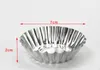 Egg Tart Mold antiaderente Ripple alumínio Flor Liga Forma reutilizável queque e muffin Mold Baking Cup Tartlets Pans