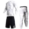 Men039s Sportwear Suit Winter Thermal Underwear Gym jogging Quickdrying tights Compressed clothing jiu jitsu rash guard male3275842