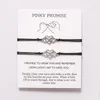 Infinite Love Bead Bracelet Red Rope Braid Coppia Bracciali Wish Jewelry Message Card Best Friend Compass Bracciale Wish Gift