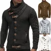 Fashion-Cardigans Bomulltröjor 2018 Ny högkvalitativ solid färg Slim Front Button Mens Coats All-Match Pullover Ytterkläder Jackor