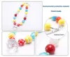 Date Enfants Filles Bébé Perles Collier Avec Pendentif Goutte D'eau Enfant Chunky Bubblegum Collier Coloré Chunky Bijoux